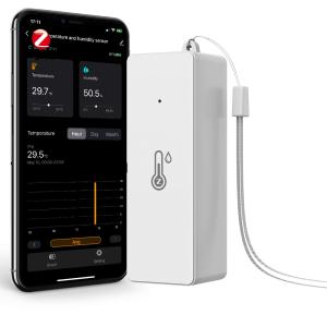 China Tuya ZigBee3.0 Smart Temperature and Humidity Sensor, Battery Powered, Mini Indoor Hygrometer, Work with Alexa, Google Home wholesale