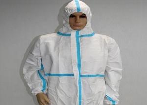 China Durable Disposable Non Woven Coverall Waterproof Work Wear Uniform Eco - Friendly on sale