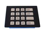 Customizable vandal proof keypad backlit , metal numeric keypad salt fog proof