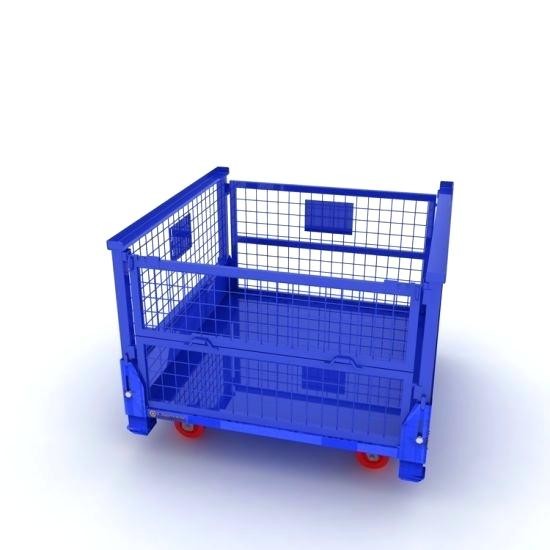 Quality Industrial Metal Storage Containers Warehouse Cage Wire Mesh Container for sale