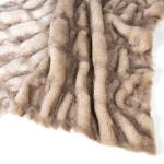 Luxurious Stripe Style 100% Polyester Elastic Faux Rabbit Fur for Home Textile