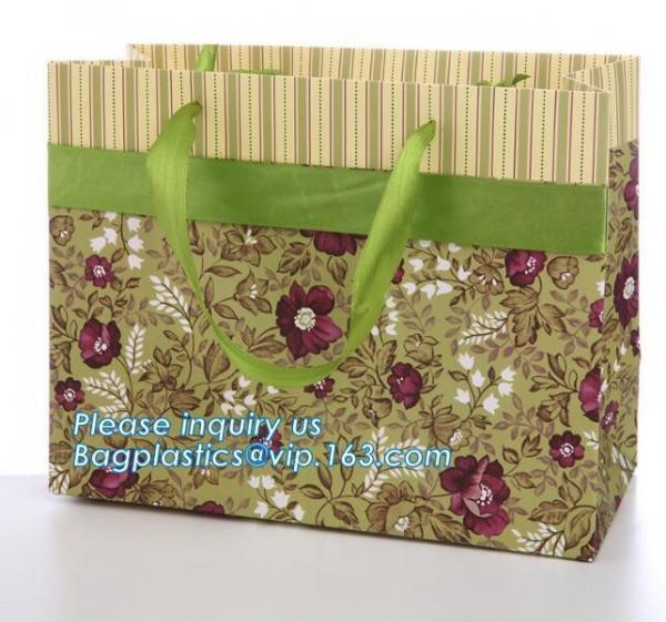 Portable Promotional Custom Packaging Bag Grocery Paper Bag Handle,eco friendly newest luxury wedding dress paper bag