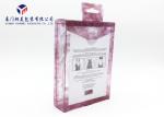 Rectangle PET Plastic Box Hang Strip On Top Of Box Offset Printing 22cm Height