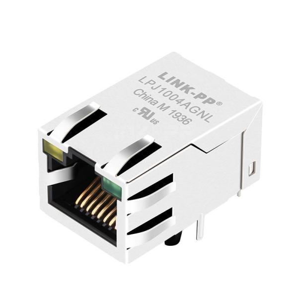 Quality X Multiple XMH-TRJ1004AGNL Compatible LINK-PP LPJ1004AGNL 10/100 Base-T Tab Up Yellow/Green Led 1x1 Port PCB rj45 connector price for sale
