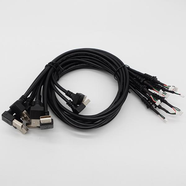 PVC USB Connector to Molex 5 Pin Wire Harness with Strain Relief and Braid