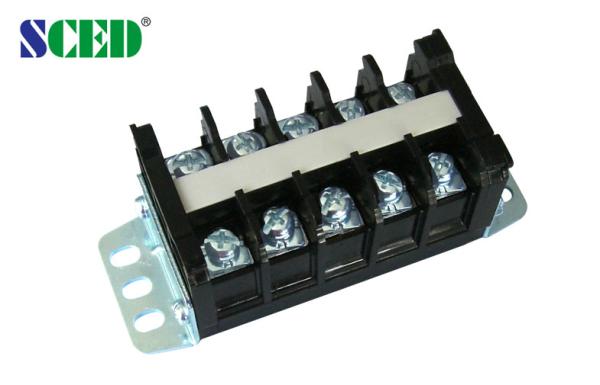 Quality 600V High Current Terminal Block 14.00mm 40A , Brass Screw Clamp Terminal Connector Block for sale