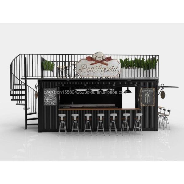 Modern Design Style 10 ft 20 ft Mobile Bar Prefabricated House Container Store Outdoor Steel Sandwich Panel Coffee Shop