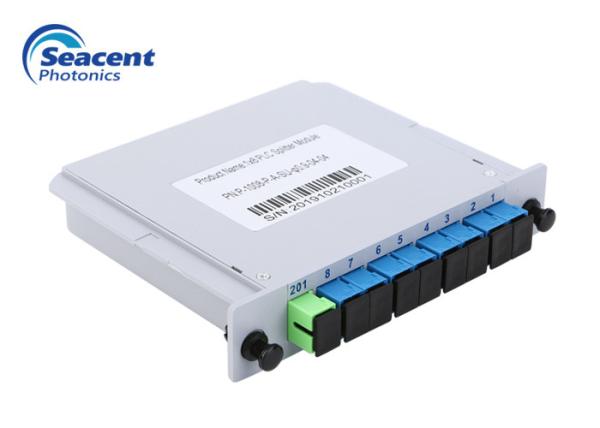 Quality 0.9mm 0.5m Cassette PLC Splitter 1x8 Plug In SC APC Connector for sale