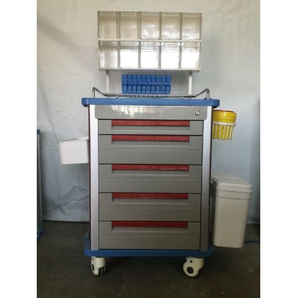 Anesthesia Medical Trolley Cart For Hospital Emergency , Resuscitation Crash Cart