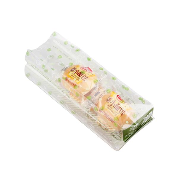 Quality Food Poly Packaging Bags With Small Cross Block Stand And Square Transparent Bottom for sale