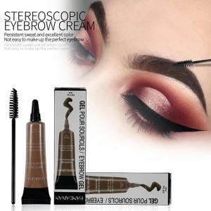 China Waterproof Liquid Eyebrow Cream With Brush Long Lasting Makeup Dye Eyebrow Gel wholesale