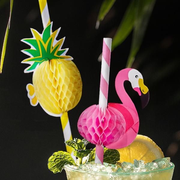 Quality 20cm Customized Colorful Drinking Paper Straws for Flexible Parties in Plain Design for sale