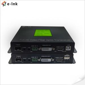China Cloud managed Multi-function DVI Fiber Converter 1Ch 1080P DVI + USB KVM + 1Ch RS232 + 1Ch Bidi Stereo Audio + GPIO wholesale