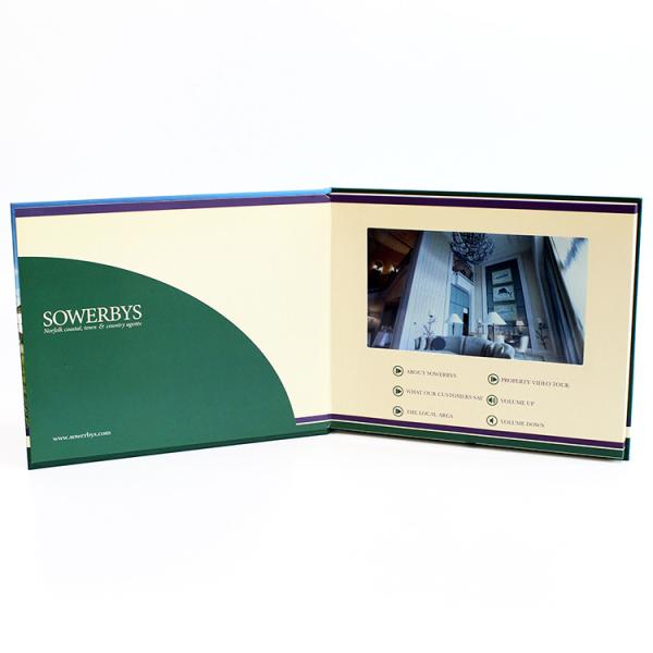 Quality Video in folder Free Sample Limited Automatic opening veremonies lcd video brochure card with multimedia effect for sale