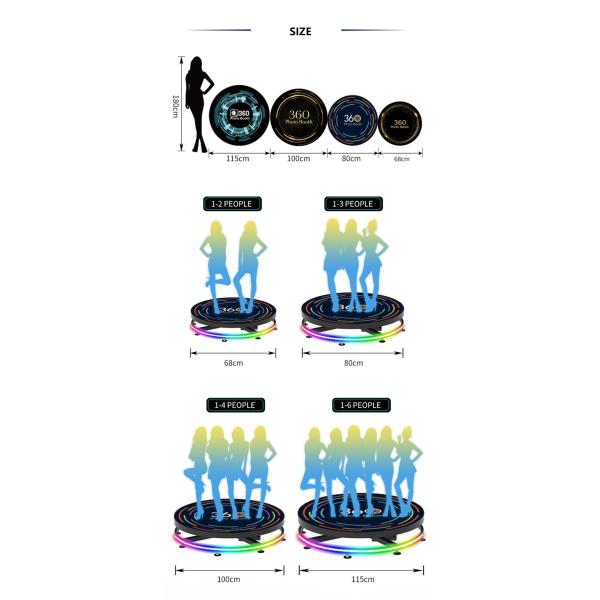 Live show wifi selfie ring light cabina de fotos photobooth 360 video booth camera 360 photo booth automatic rotation with stand