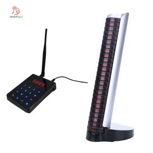 China New arrival high quality battery protect tech wireless coaster pager system 1 keypad with 25 pagers wholesale