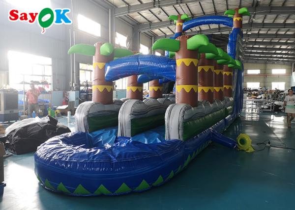 Quality Giant Bouncy Slide OEM Funny Blow Up Palm Tree Water Slide Inflatable Jumpers Inflatable Bounce House With Slide for sale