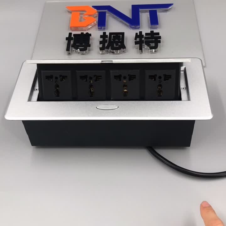 China Automatical smart office use hidden pop up desktop power socket wholesale