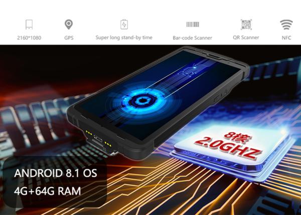 6.0 Inch Android Courier Handheld PDA Barcode Scanners Android 8.1 OS Octa-Core