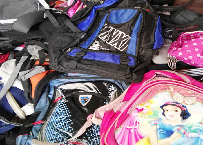 Mixed Size Used School Bags Colorful Holitex For All Seasons Health Certified