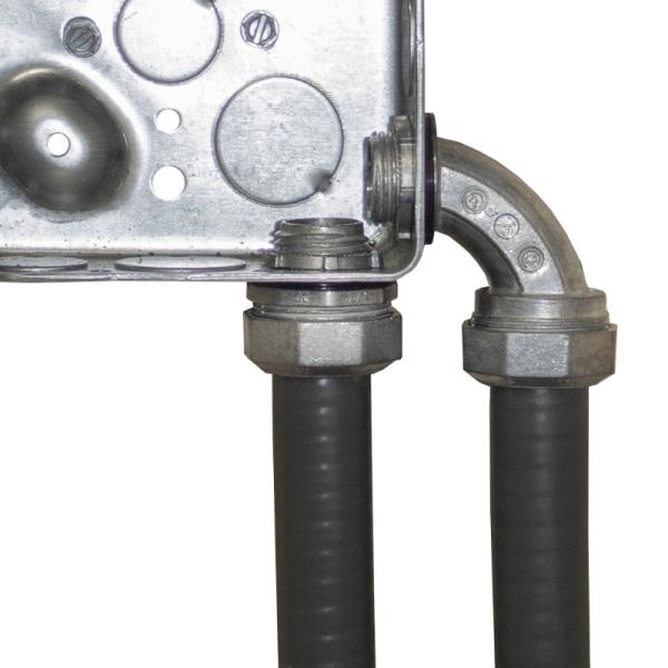 3/8&quot;-4&quot; Zinc Die Cast Liquid Tight Flexible Metal Conduit 90 Degree Angle Connecoter Flexible Connector