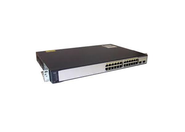 Quality Layer 3 Cisco 10 Gigabit Switch With 2 X SFP WS-C3750V2-24TS-E Rack Mountable for sale