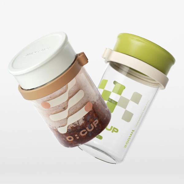 Quality Portable Airtight Measurement Overnight Oats Container Breakfast Cereal Cup OEM for sale