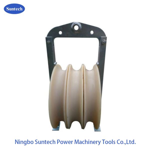 Quality 508 X 75MM 60KN Overhead Line Stringing Pulley Conductor Stringing Blocks for sale