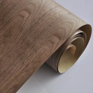 China Craft Paper Backed Veneer FSC Natural Walnut Sheets For Cosmetic Packaging on sale