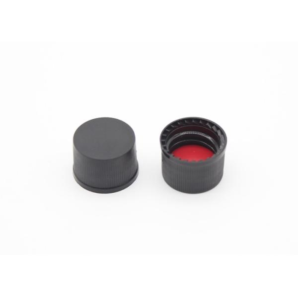 Quality 12mm Threaded Plastic Caps , Black Polypropylene Small Plastic Caps for sale
