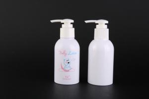 China TST Baby Body Milk 120ml Plastic Bottle PET Hand Wash Bottle With Pump UKLB37 wholesale
