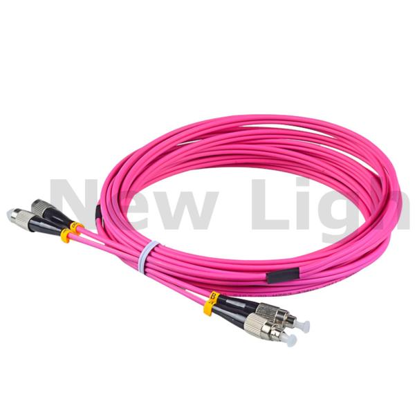 Quality 100G data transmission FC to FC Multimode Duplex Fiber Patch Cord OM4 Cable for sale
