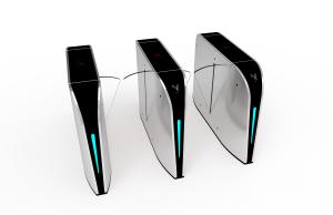 Retractable Retractable Barrier Gate , SUS304 RFID Access Control To Entry Reception Areas