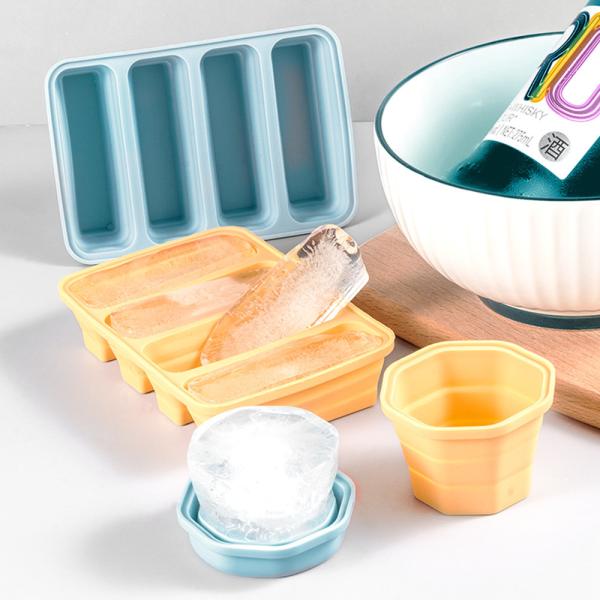 Ice Cube Trays Set Of 2, Easy Release 15 Flexible Silicone Ice Cube Molds With
