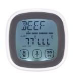Mini LCD Kitchen Timer Touchscreen Digital Meat Cooking Thermometer and Timer