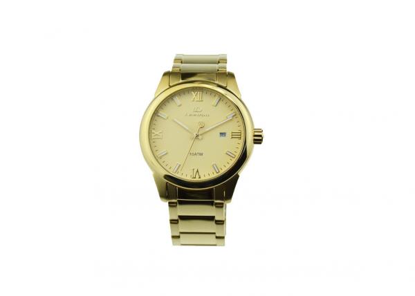 Quality Miyota Movt Quartz Stainless Steel Watch 100 M  Waterproof Gold  Crew Crown for sale