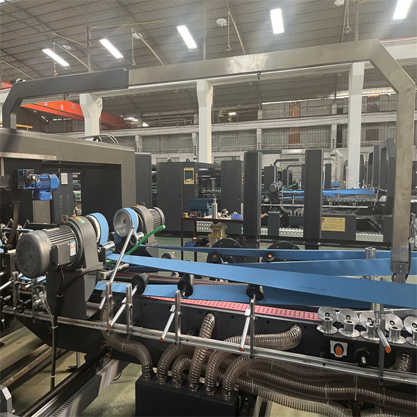 Automatic Carton Folder Gluer Stitcher Machine With Double Stitching