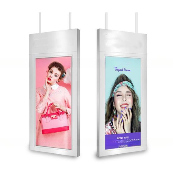 Quality 43" inch double sided LCD wireless WIFI network Android advertising monitor with ceiling mounting roof mounting for sale