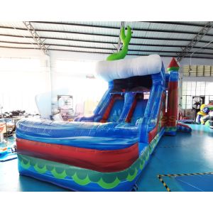 China Playground Castle Combos Inflatable Bounce House With Water Slide wholesale