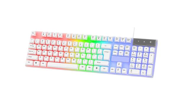 Quality 104 Keys Full-size Gaming Keyboard easy To Carry  Cool LED Rainbow Backlight All FN+F1-F12 Keys for sale
