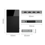3-In-1 Multi Input HDMI Selector Switch 4k With HDCP 2.2 Aluminum Build Auto