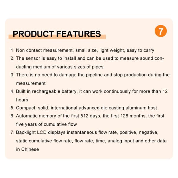 Shengda 15-700mm Digital Handheld Ultrasonic Flowmeter Price
