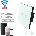 Wireless Touch Switch EU Standard 3 Gang Wifi Control Switch APP Control Wifi