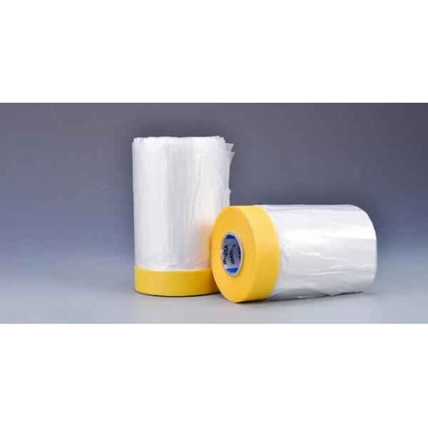 Pre-tapd paint masking film HDPE,Car paint repair masking film with tape, Hot sell masking film with adhesive tape, PAC