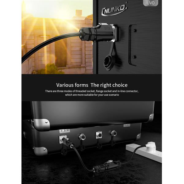 Cnlinko Industrial Plug Ip68 Power Connector Plastic and Metal LP16 Circular Male Female Led Waterproof Wire Connector