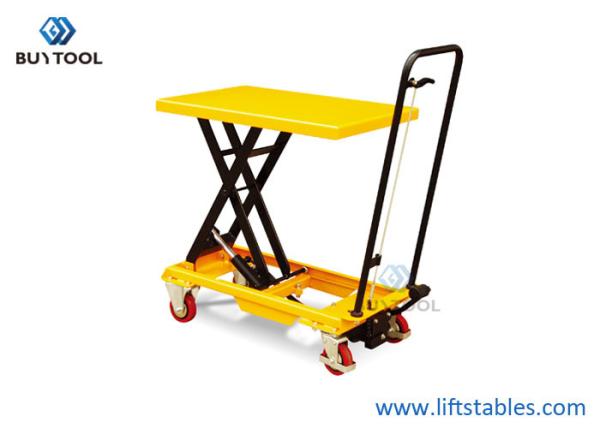 Small Manual Scissor Lift Table Cart Trolley Platform For Material Handling