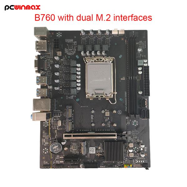 PCWINMAX B760 LGA1700 DDR4 VGA/HD/DP Output mATX Motherboard Supports 12th/13th