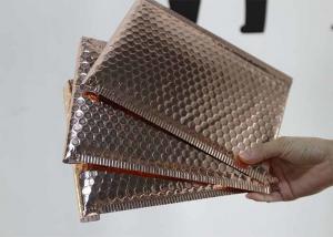 China 6 * 10 Metallic Bubble Envelopes Shiny / Matt Surface With Rose Gold Color wholesale