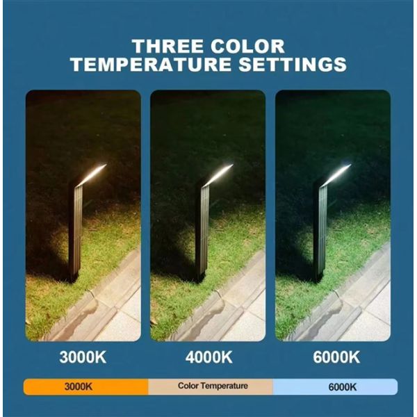 Solar LED Garden Pillar Light Waterproof IP65 for Outdoor