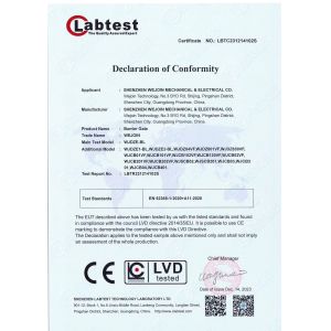 Shenzhen Wejoin Mechanical & Electrical Co. Certifications